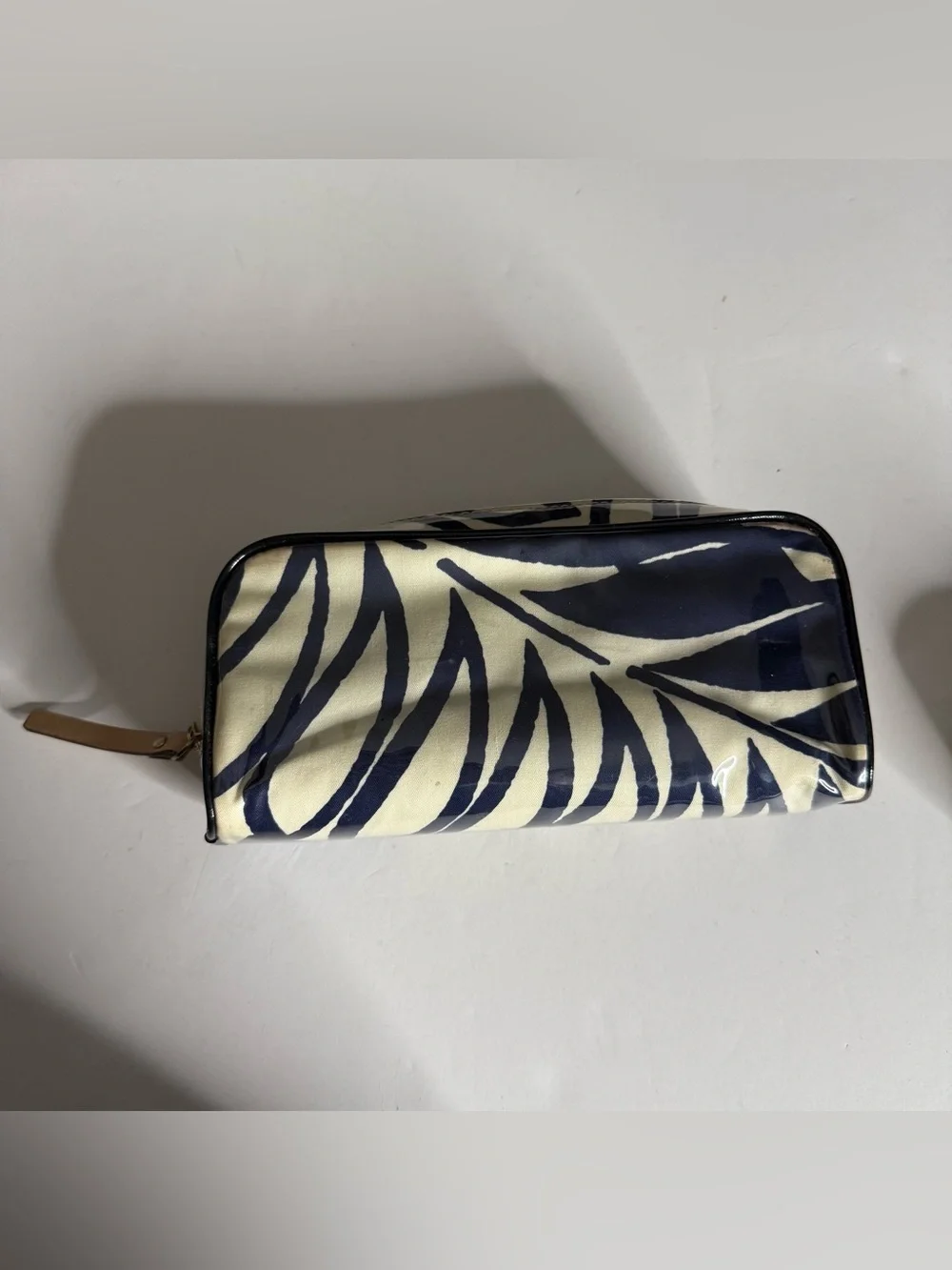 kate spade Navy and Cream Printed Cosmetic Pouch